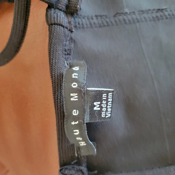 NWT HAUTE MONDE Solid Black Bandage Bodycon Speghetti Strap Mini Dress - Picture 8 of 10